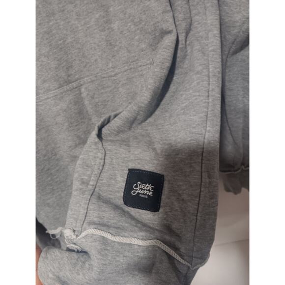 Women's Sixth June Paris Grey Hoodie Size Medium - Picture 2 of 5